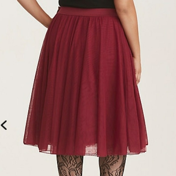 NWOT Torrid Mesh Midi Skirt Size 0X Plus - Picture 4 of 8